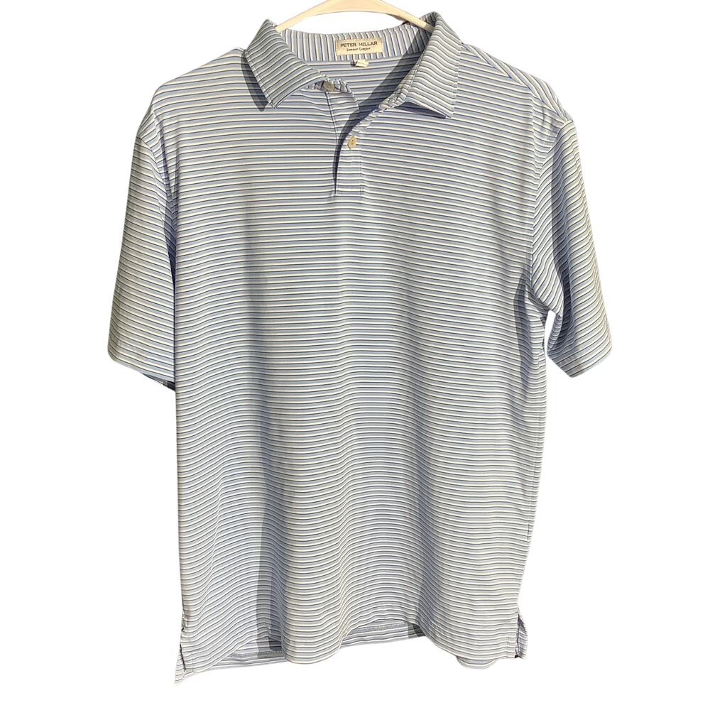 Peter Millar Striped Golf Polo Youth XL 13-14 — Performance, Preppy, Classic
